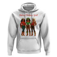 Black African American Cowgirl Christmas Hoodie Retro Western Howdy - Wonder Print Shop