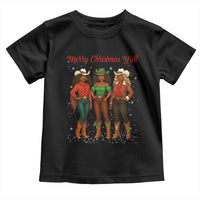 Black African American Cowgirl Christmas Toddler T Shirt Retro Western Howdy - Wonder Print Shop