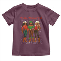 Black African American Cowgirl Christmas Toddler T Shirt Retro Western Howdy - Wonder Print Shop