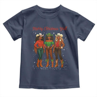 Black African American Cowgirl Christmas Toddler T Shirt Retro Western Howdy - Wonder Print Shop