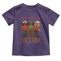 Black African American Cowgirl Christmas Toddler T Shirt Retro Western Howdy - Wonder Print Shop