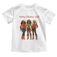 Black African American Cowgirl Christmas Toddler T Shirt Retro Western Howdy - Wonder Print Shop