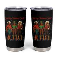 Black African American Cowgirl Christmas Tumbler Cup Retro Western Howdy - Wonder Print Shop
