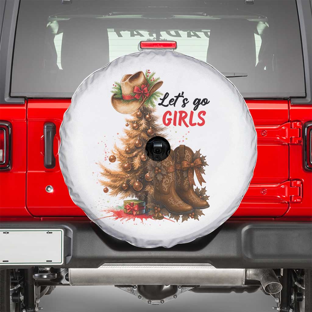 Christmas Cowgirl Boots Spare Tire Cover Western Cowboy Hat Howdy - Wonder Print Shop