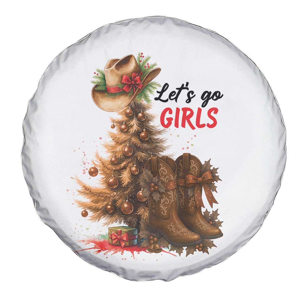 Christmas Cowgirl Boots Spare Tire Cover Western Cowboy Hat Howdy - Wonder Print Shop