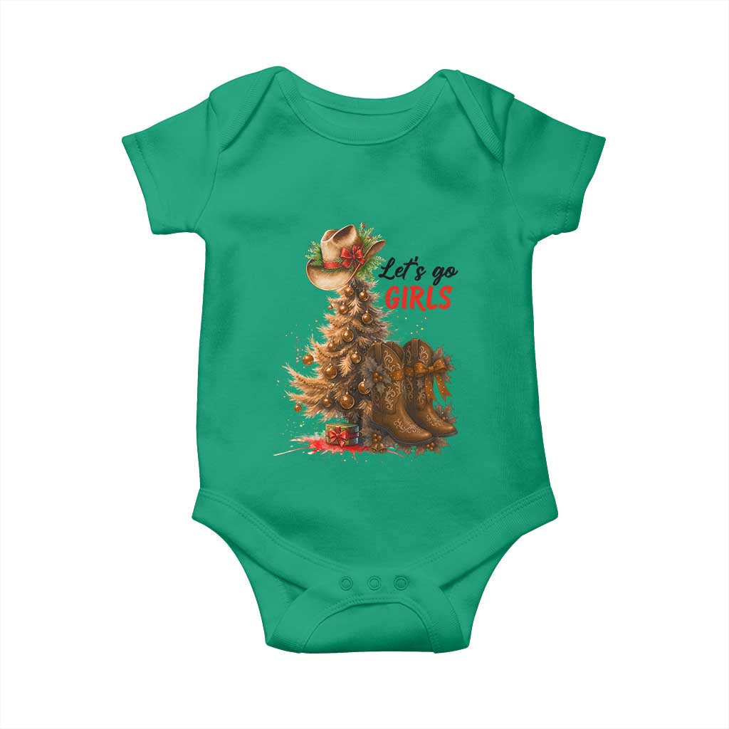 Christmas Cowgirl Boots Baby Onesie Western Cowboy Hat Howdy - Wonder Print Shop