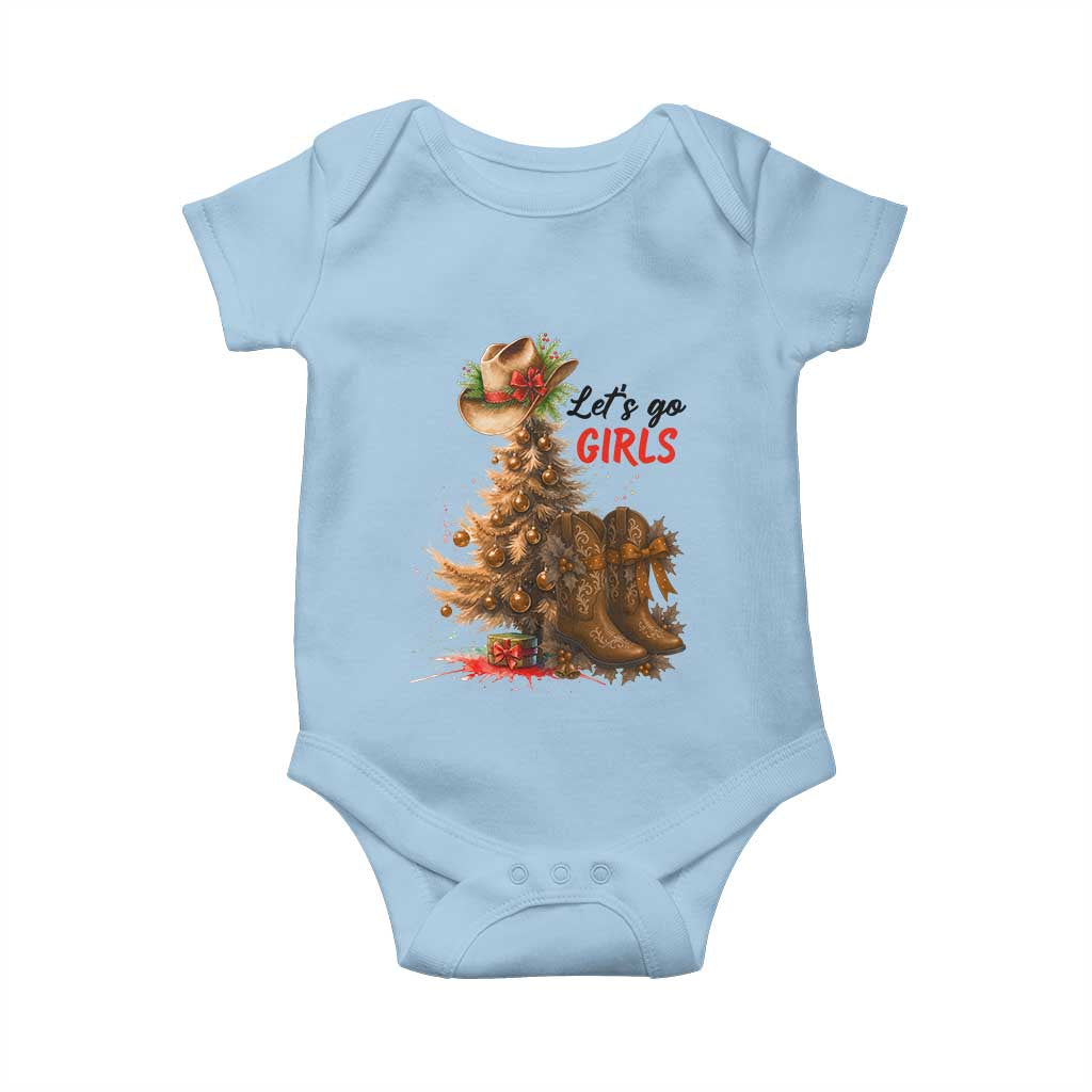 Christmas Cowgirl Boots Baby Onesie Western Cowboy Hat Howdy - Wonder Print Shop
