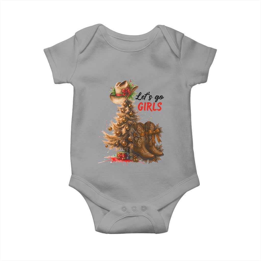 Christmas Cowgirl Boots Baby Onesie Western Cowboy Hat Howdy - Wonder Print Shop