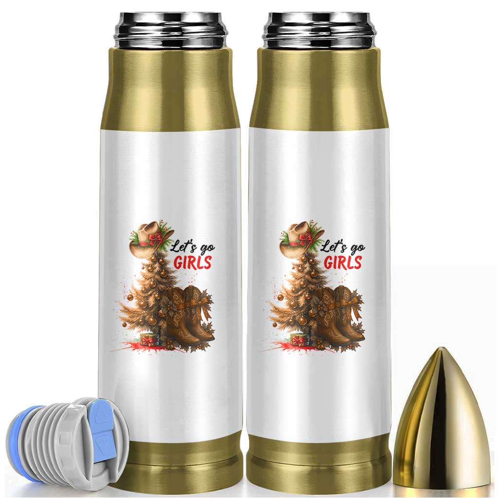 Christmas Cowgirl Boots Bullet Tumbler Western Cowboy Hat Howdy - Wonder Print Shop