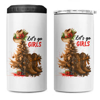 Christmas Cowgirl Boots 4 in 1 Can Cooler Tumbler Western Cowboy Hat Howdy - Wonder Print Shop