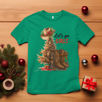 Christmas Cowgirl Boots T Shirt Western Cowboy Hat Howdy - Wonder Print Shop
