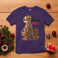 Christmas Cowgirl Boots T Shirt Western Cowboy Hat Howdy - Wonder Print Shop