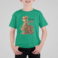 Christmas Cowgirl Boots T Shirt For Kid Western Cowboy Hat Howdy - Wonder Print Shop