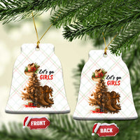 Christmas Cowgirl Boots Ceramic Ornament Western Cowboy Hat Howdy - Wonder Print Shop