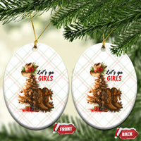 Christmas Cowgirl Boots Ceramic Ornament Western Cowboy Hat Howdy - Wonder Print Shop