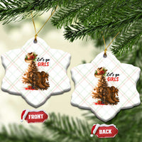 Christmas Cowgirl Boots Ceramic Ornament Western Cowboy Hat Howdy - Wonder Print Shop