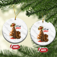 Christmas Cowgirl Boots Ceramic Ornament Western Cowboy Hat Howdy - Wonder Print Shop