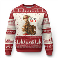 Xmas Cowgirl Boots Ugly Christmas Sweater Western Cowboy Hat Howdy - Wonder Print Shop