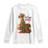 Christmas Cowgirl Boots Long Sleeve Shirt Western Cowboy Hat Howdy - Wonder Print Shop