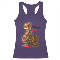 Christmas Cowgirl Boots Racerback Tank Top Western Cowboy Hat Howdy - Wonder Print Shop