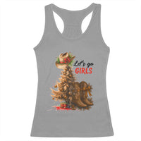 Christmas Cowgirl Boots Racerback Tank Top Western Cowboy Hat Howdy - Wonder Print Shop