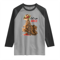 Christmas Cowgirl Boots Raglan Shirt Western Cowboy Hat Howdy - Wonder Print Shop