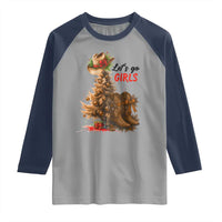 Christmas Cowgirl Boots Raglan Shirt Western Cowboy Hat Howdy - Wonder Print Shop