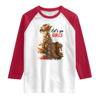Christmas Cowgirl Boots Raglan Shirt Western Cowboy Hat Howdy - Wonder Print Shop