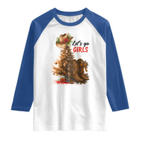 Christmas Cowgirl Boots Raglan Shirt Western Cowboy Hat Howdy - Wonder Print Shop
