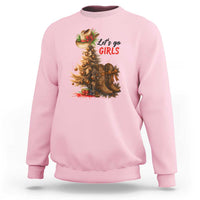 Christmas Cowgirl Boots Sweatshirt Western Cowboy Hat Howdy - Wonder Print Shop