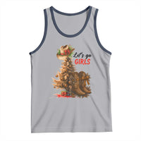 Christmas Cowgirl Boots Tank Top Western Cowboy Hat Howdy - Wonder Print Shop