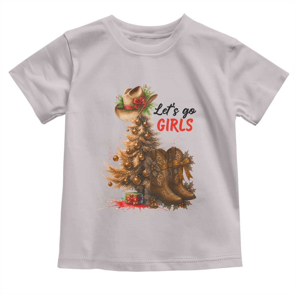 Christmas Cowgirl Boots Toddler T Shirt Western Cowboy Hat Howdy - Wonder Print Shop