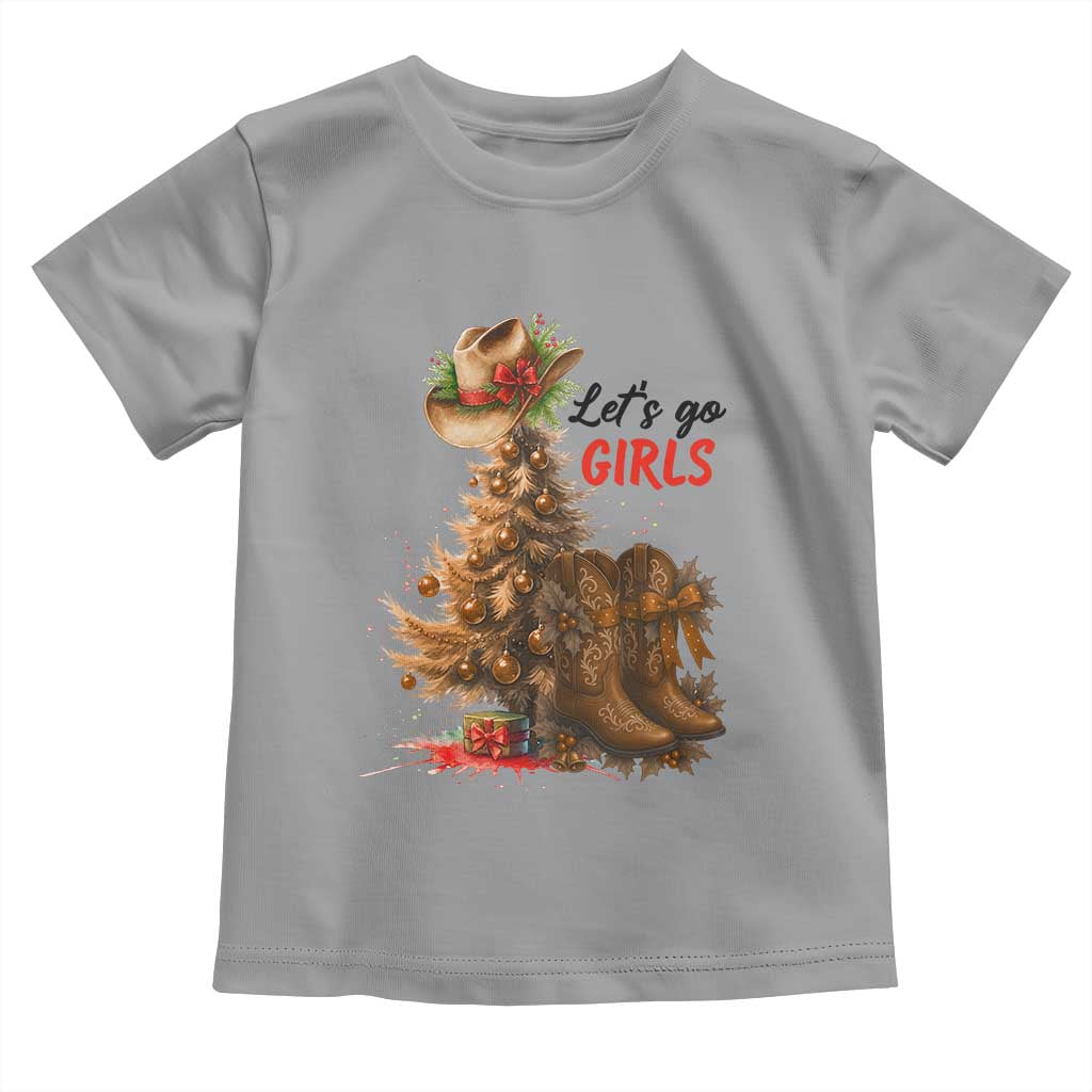 Christmas Cowgirl Boots Toddler T Shirt Western Cowboy Hat Howdy - Wonder Print Shop