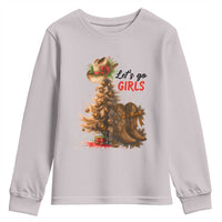Christmas Cowgirl Boots Youth Sweatshirt Western Cowboy Hat Howdy - Wonder Print Shop