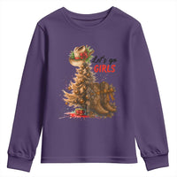 Christmas Cowgirl Boots Youth Sweatshirt Western Cowboy Hat Howdy - Wonder Print Shop