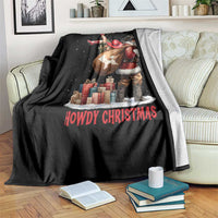 Cowboy Santa Christmas Throw Blanket Funny Western Xmas - Wonder Print Shop