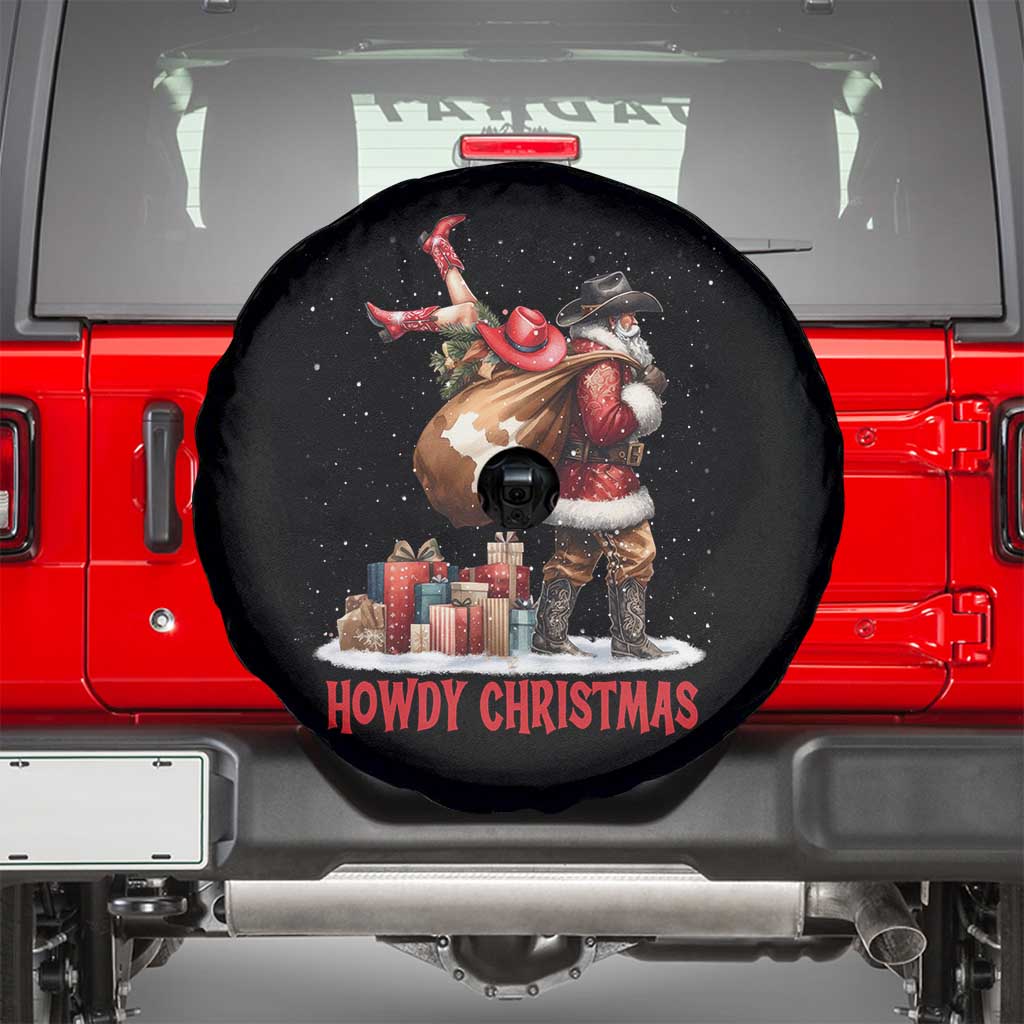 Cowboy Santa Christmas Spare Tire Cover Funny Western Xmas - Wonder Print Shop
