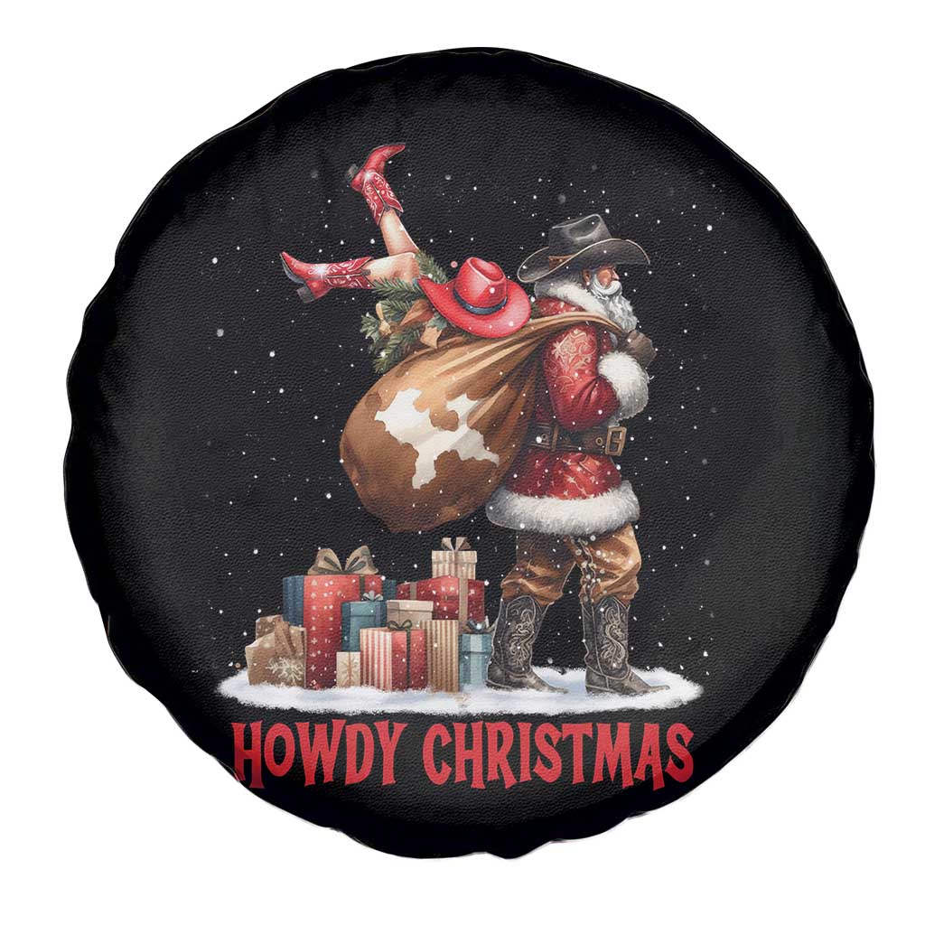 Cowboy Santa Christmas Spare Tire Cover Funny Western Xmas - Wonder Print Shop