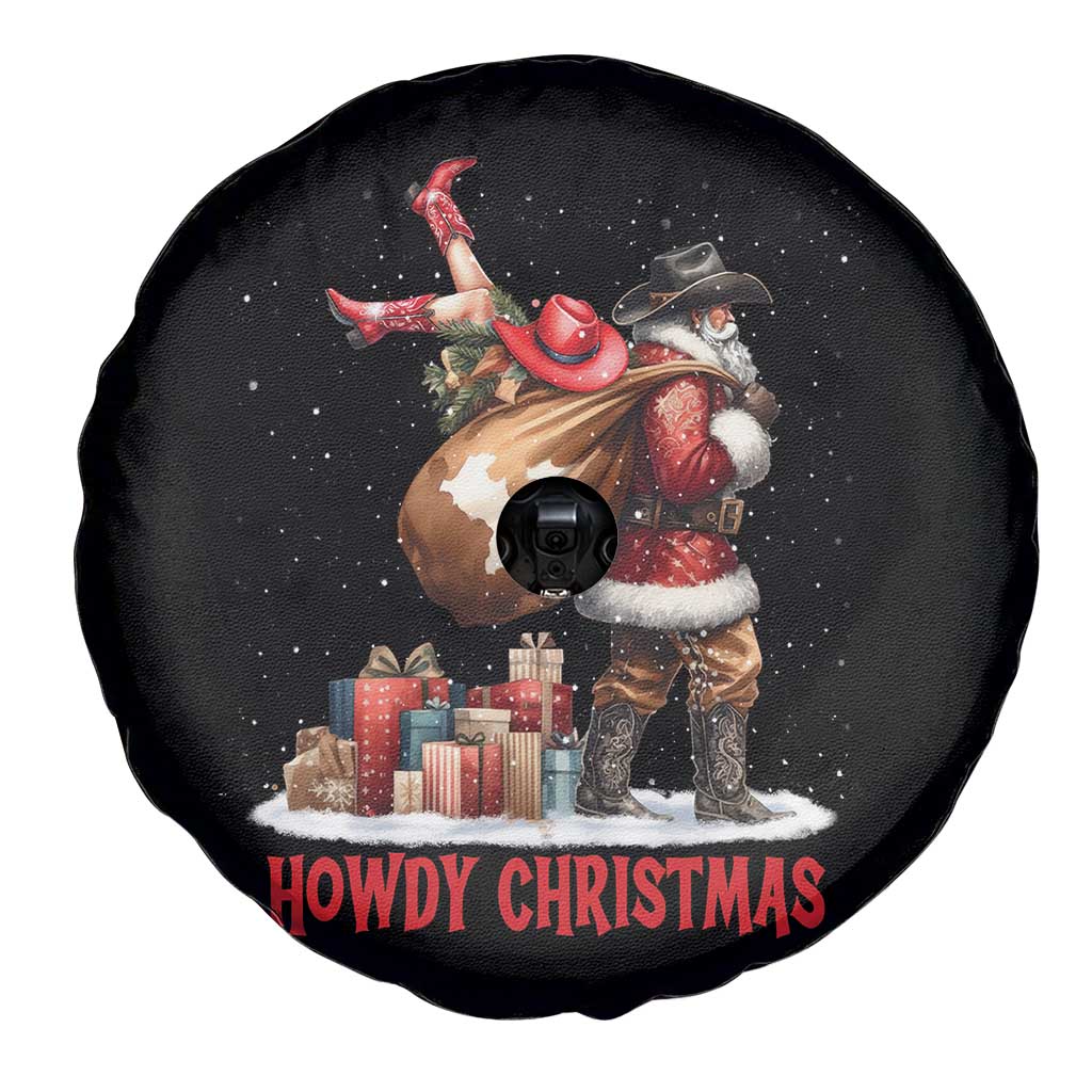 Cowboy Santa Christmas Spare Tire Cover Funny Western Xmas - Wonder Print Shop