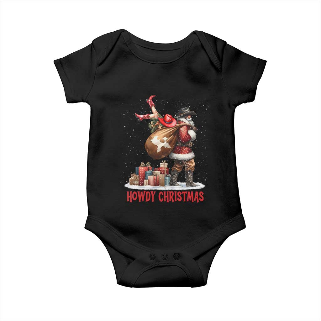 Cowboy Santa Christmas Baby Onesie Funny Western Xmas - Wonder Print Shop