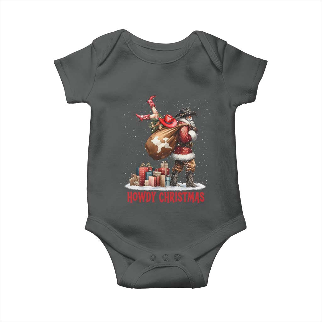 Cowboy Santa Christmas Baby Onesie Funny Western Xmas - Wonder Print Shop