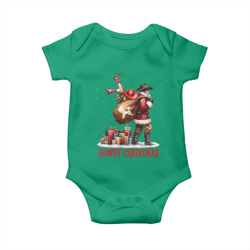 Cowboy Santa Christmas Baby Onesie Funny Western Xmas - Wonder Print Shop