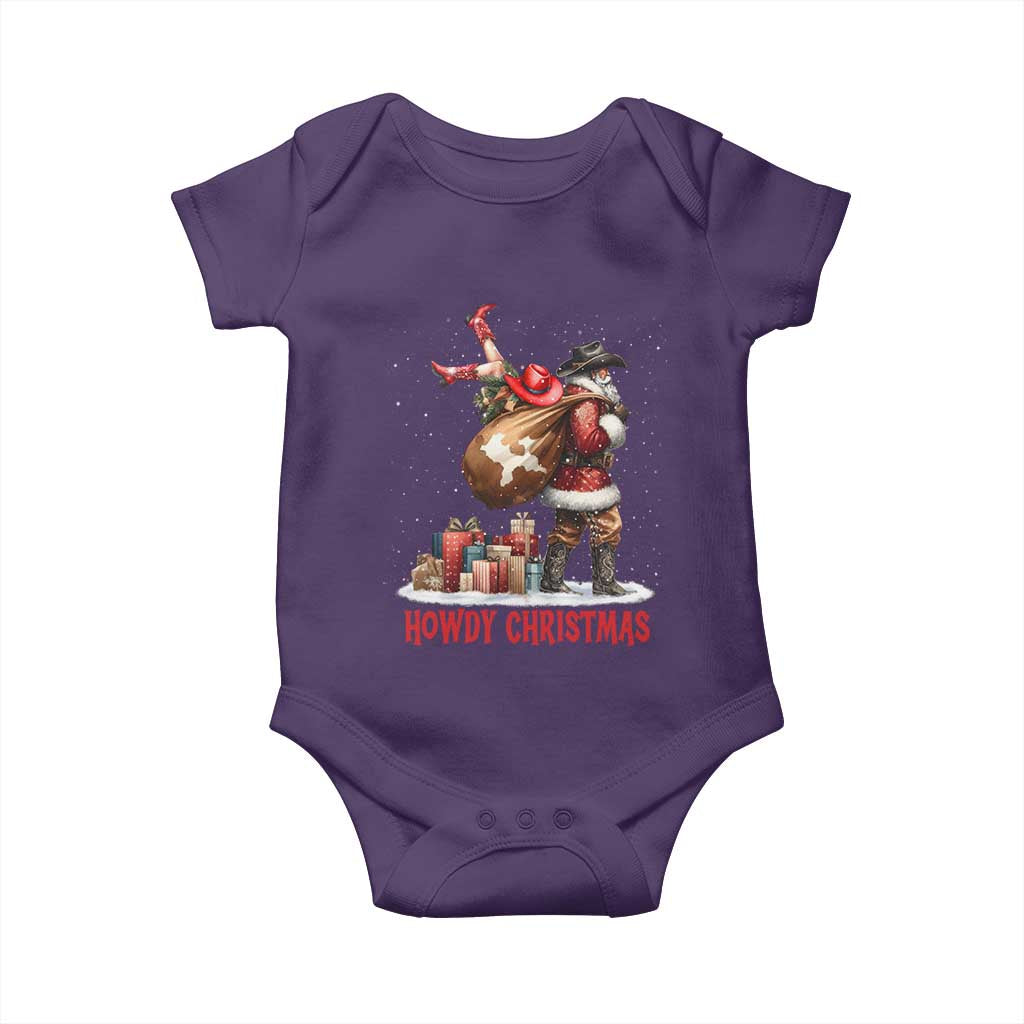 Cowboy Santa Christmas Baby Onesie Funny Western Xmas - Wonder Print Shop