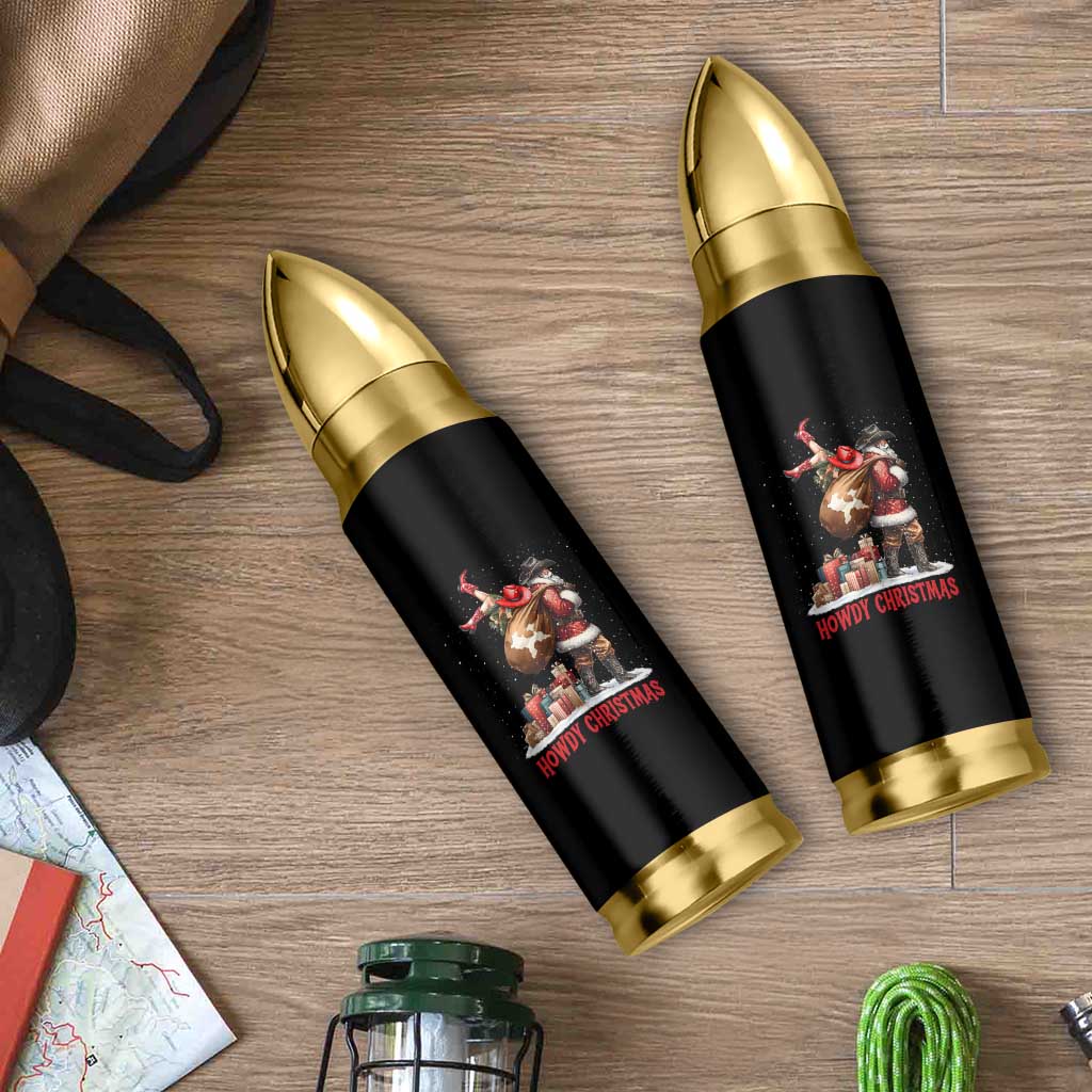 Cowboy Santa Christmas Bullet Tumbler Funny Western Xmas - Wonder Print Shop