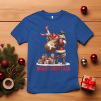 Cowboy Santa Christmas T Shirt Funny Western Xmas - Wonder Print Shop