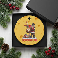 Cowboy Santa Christmas Ceramic Ornament Funny Western Xmas - Wonder Print Shop