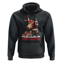 Cowboy Santa Christmas Hoodie Funny Western Xmas - Wonder Print Shop