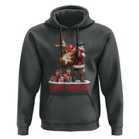 Cowboy Santa Christmas Hoodie Funny Western Xmas - Wonder Print Shop