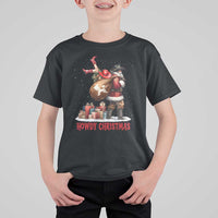 Cowboy Santa Christmas T Shirt For Kid Funny Western Xmas - Wonder Print Shop