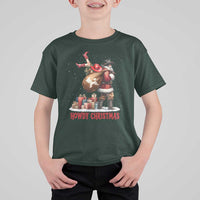 Cowboy Santa Christmas T Shirt For Kid Funny Western Xmas - Wonder Print Shop